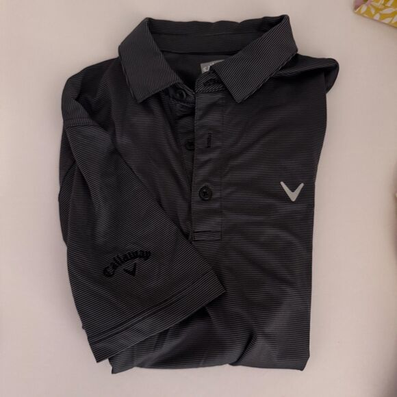 Callaway Men's Performance Short Sleeve Golf Polo Black Striped Size S EUC - Picture 1 of 5